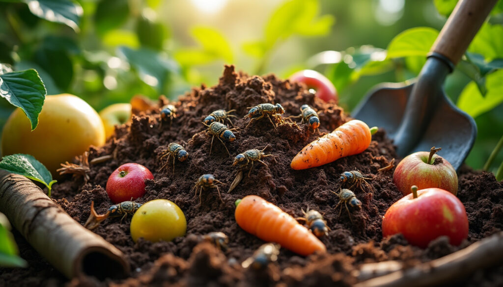 découvrez comment les larves de mouche soldat jouent un rôle clé dans le compostage en accélérant la décomposition des déchets organiques, améliorant ainsi la qualité du compost et favorisant une approche écologique de la gestion des déchets.